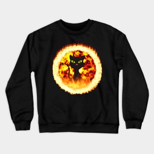 Hottie Kitty The Fluffy Devilish Black Cat From Hell Crewneck Sweatshirt